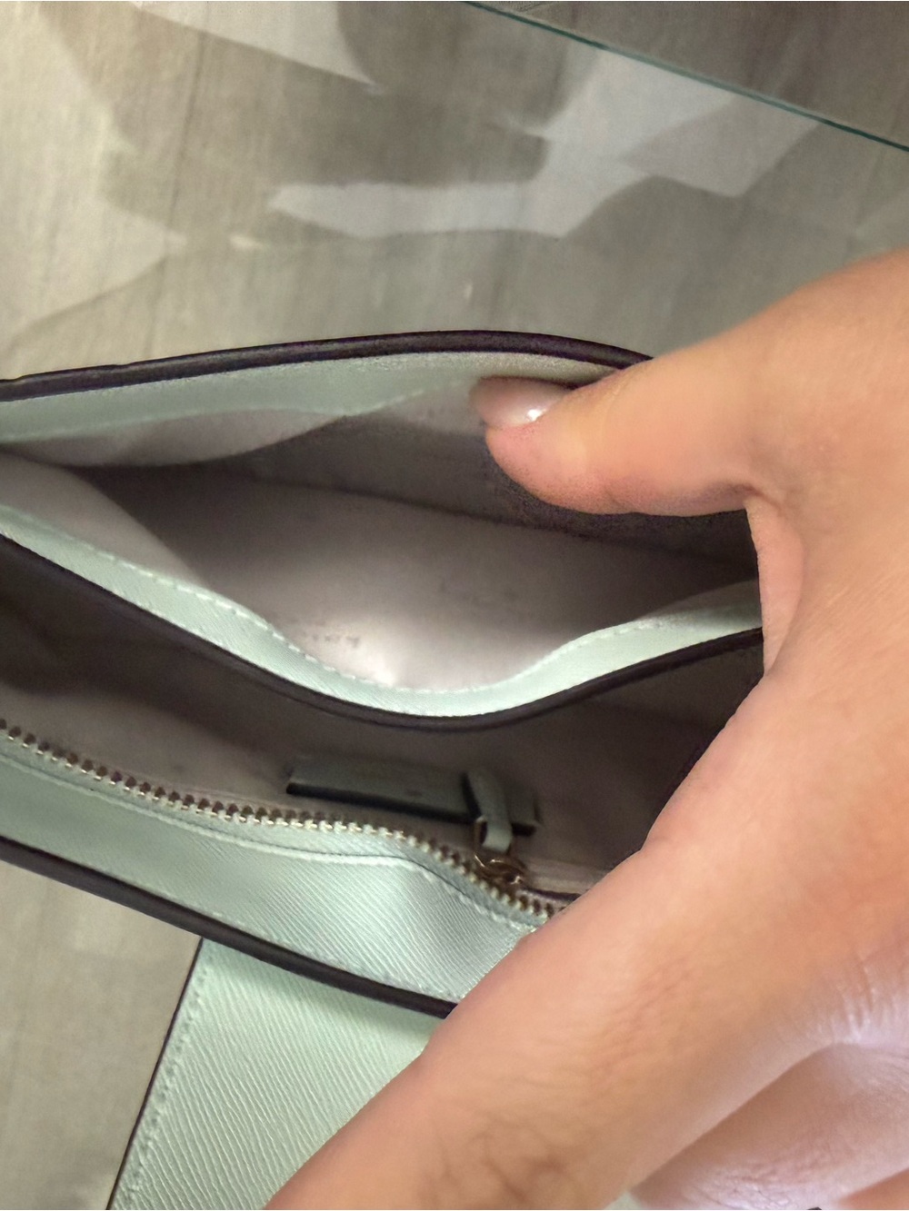 kate spade Light Blue Daisy Applique Shoulder Bag - Picture 4 of 5